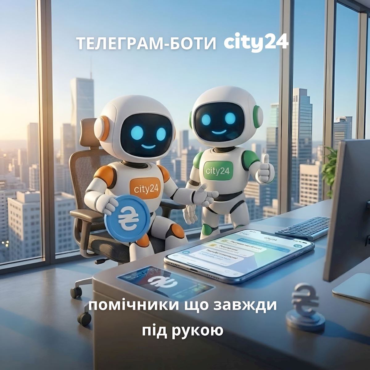 Цифрові помічники City24: як керувати фінансами прямо у Telegram
